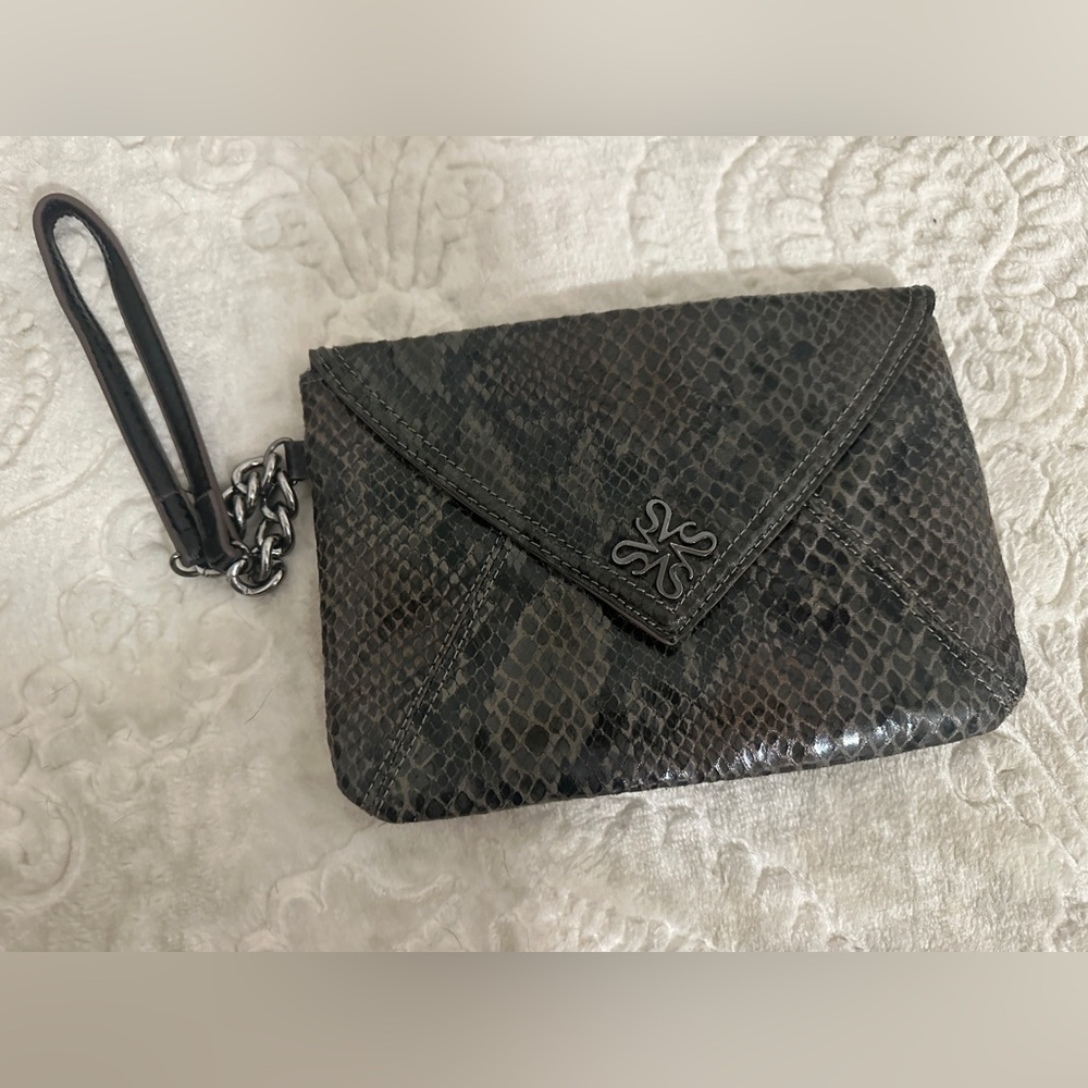 Vera Wang Python Embossed Clutch - image 3